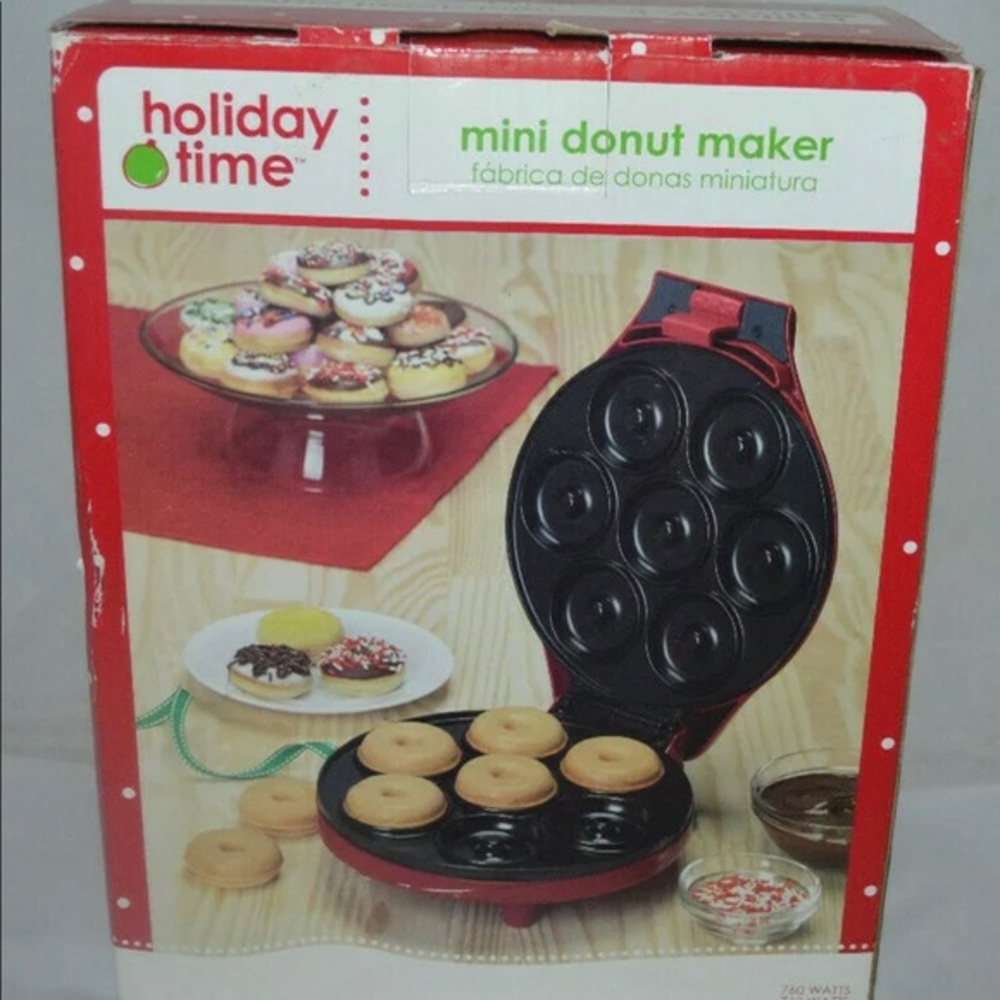 Holiday Time Mini Donut Maker in Box gently used